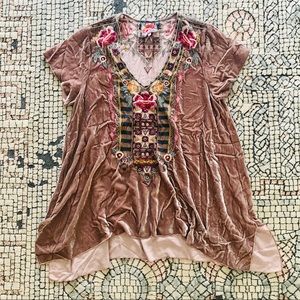 Johnny Was Velvet Tunic szL